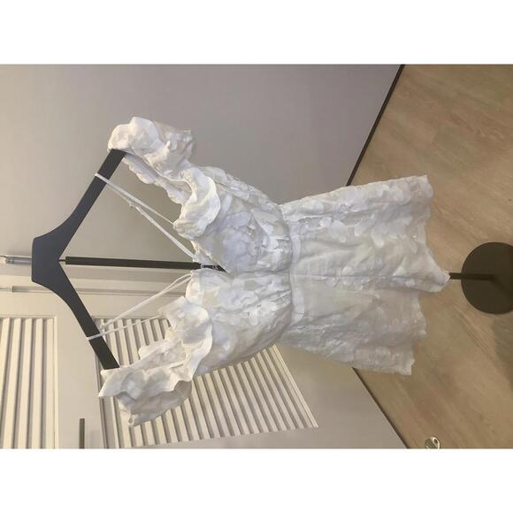 Alice McCall White Lace Shake It Off Romper 0 Bohemian Resortwear Embroidery - Picture 4 of 6